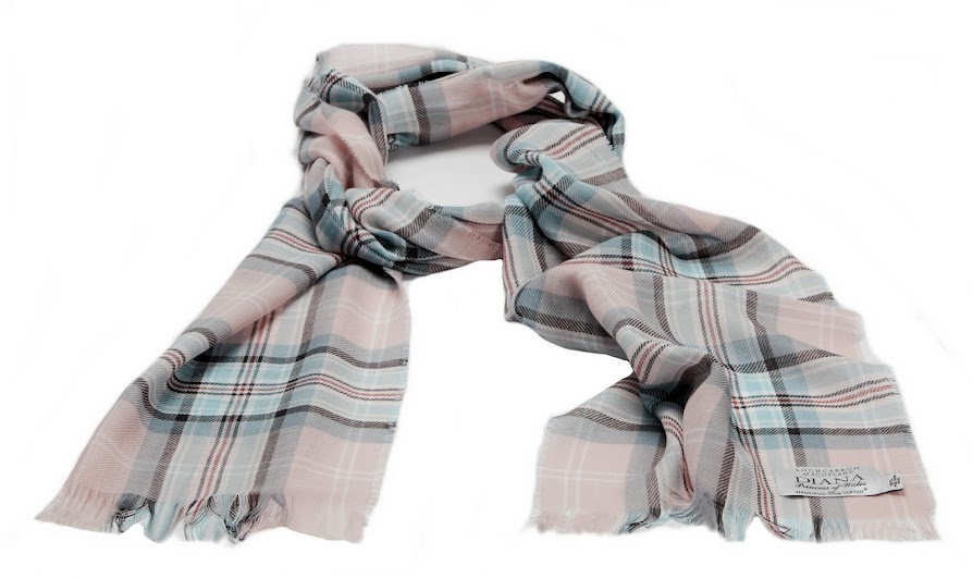 Diana Memorial Rose Tartan Reiver Scarf - Click Image to Close